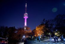 Vẻ đẹp tháp Namsan Hàn Quốc về đêm