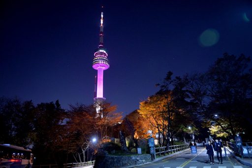 Vẻ đẹp tháp Namsan Hàn Quốc về đêm
