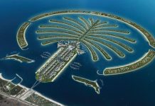 Đảo Cọ Palm Jumeirah nhìn từ trên cao