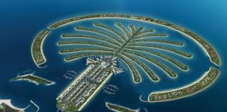 Đảo Cọ Palm Jumeirah nhìn từ trên cao