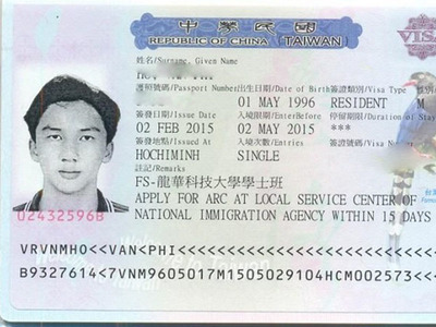 Thủ tục visa Đài Loan