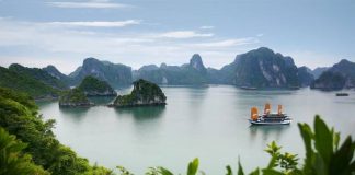 Toàn cảnh Vịnh Hạ Long với hàng ngàn đảo đá vôi hùng vĩ