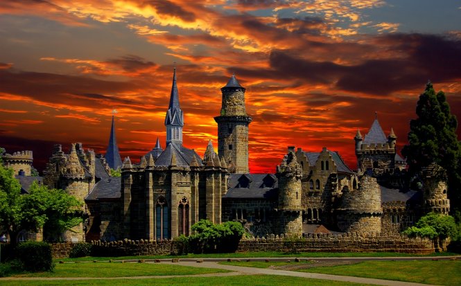 Lâu đài Löwenburg ở Kassel, Đức